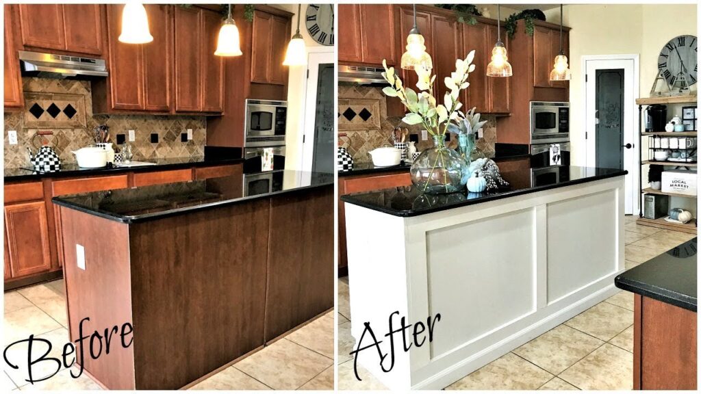 Kitchen Island Design - Before & Island