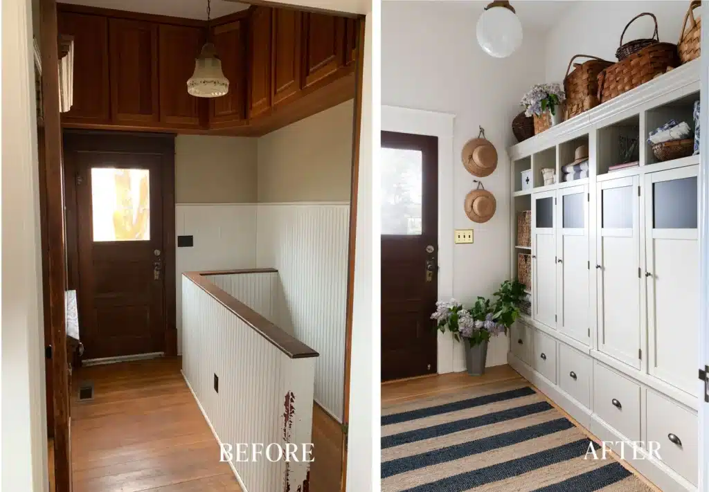 Mudroom Cabinets Burlington - Before & After