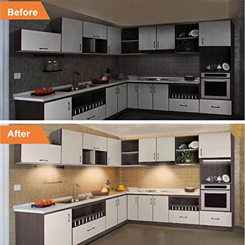 Under Cabinet Lighting - Before and After