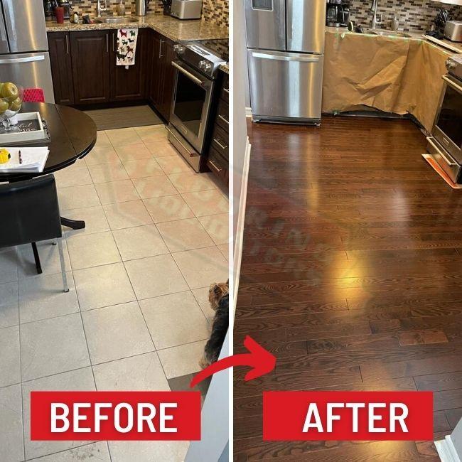 Kitchen Flooring Oakville - Before & After
