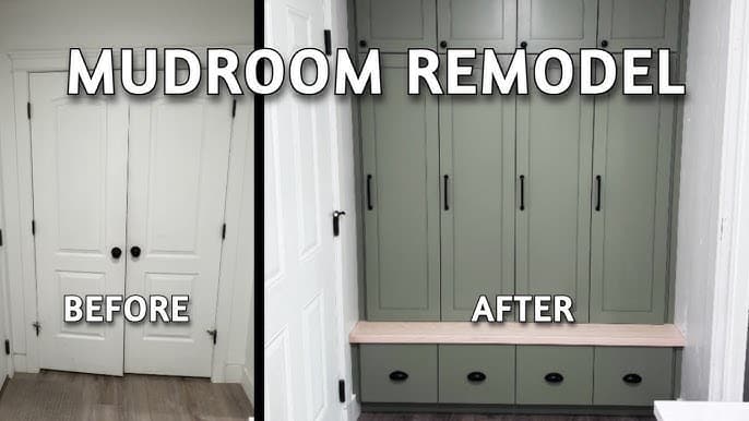 Mudroom Cabinets Oakville - Before & After