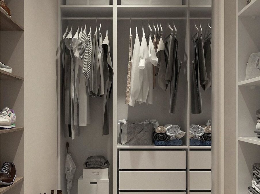 creative small wardrobe organization